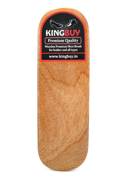 KINGBUY Premium 1 Piece Wooden Shoe Brush for Polish and All Type of Cleaning, Shoe Shine & Care
