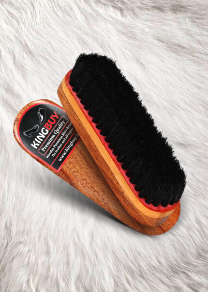 KINGBUY Premium Wooden Black Shoe Brush for Polish and All Type of Cleaning, Sneakers Shine & Care